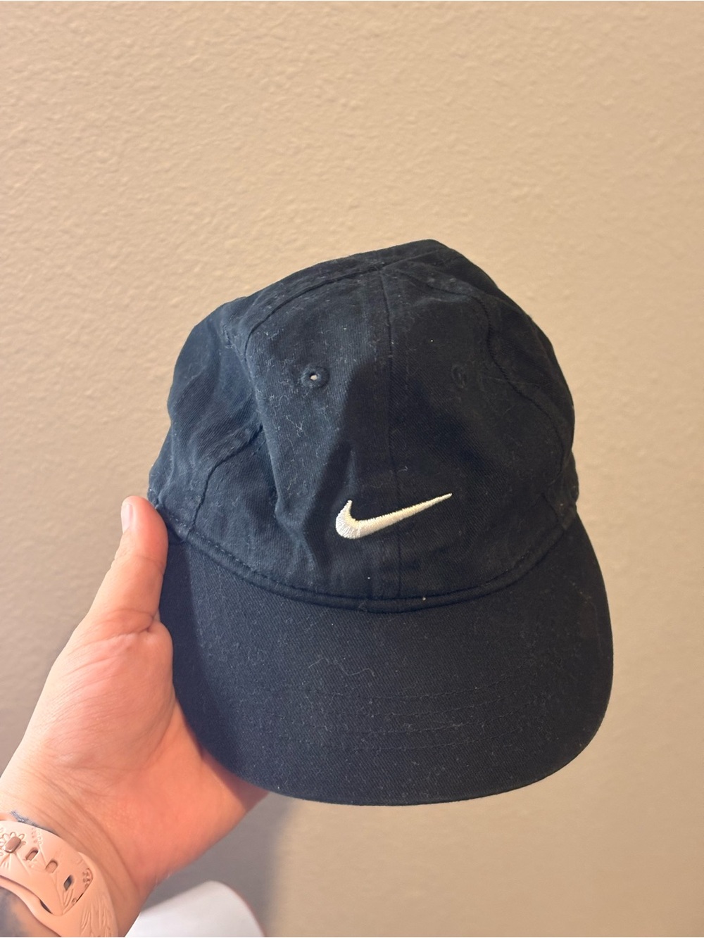 Nike infants Black Swoosh Baseball Cap